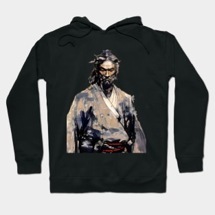 Japanese Ronin Samurai: I Play Alone on a Dark Background Hoodie